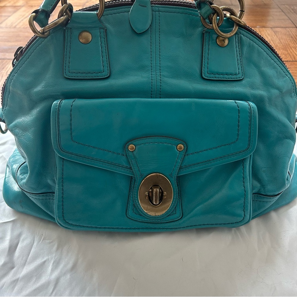 Coach Francine Bowler Bag Turquoise